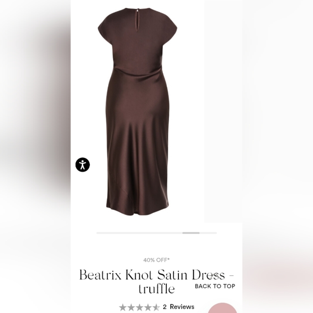 CITY CITY Knot Satin Dress - Truffle